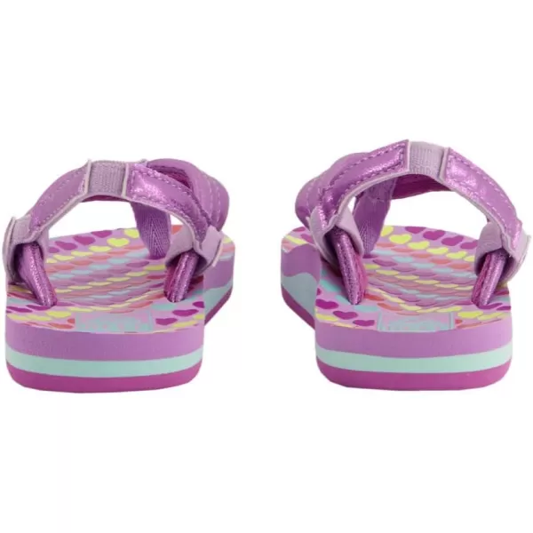 imageREEF ToddlerLittle Kid Ahi Beach Flip Flop Soft Cushion Footbed Water Friendly BackstrapLavender Hearts
