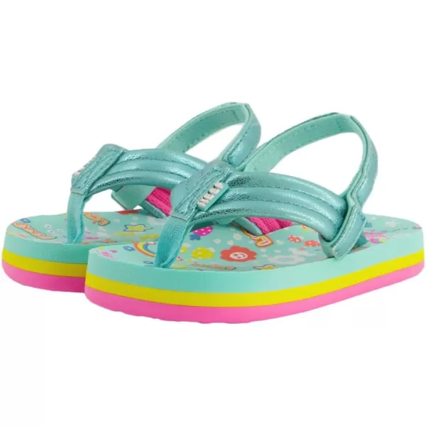 imageREEF ToddlerLittle Kid Ahi Beach Flip Flop Soft Cushion Footbed Water Friendly BackstrapLove Rainbow