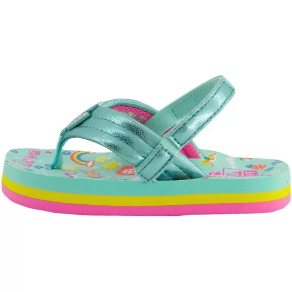 imageREEF ToddlerLittle Kid Ahi Beach Flip Flop Soft Cushion Footbed Water Friendly BackstrapLove Rainbow