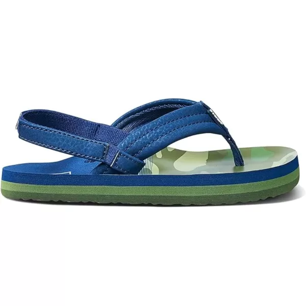 imageREEF ToddlerLittle Kid Ahi Beach Flip Flop Soft Cushion Footbed Water Friendly BackstrapNavyCamo
