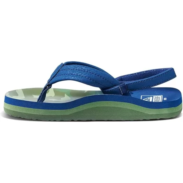 imageREEF ToddlerLittle Kid Ahi Beach Flip Flop Soft Cushion Footbed Water Friendly BackstrapNavyCamo
