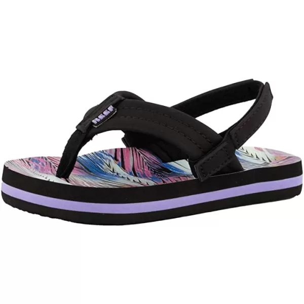 imageREEF ToddlerLittle Kid Ahi Beach Flip Flop Soft Cushion Footbed Water Friendly BackstrapPalm Fronds