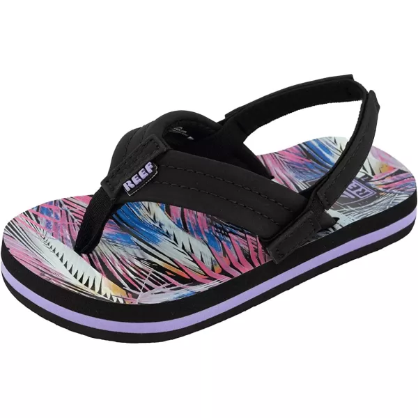 imageREEF ToddlerLittle Kid Ahi Beach Flip Flop Soft Cushion Footbed Water Friendly BackstrapPalm Fronds