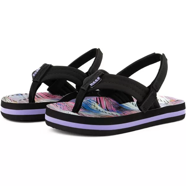 imageREEF ToddlerLittle Kid Ahi Beach Flip Flop Soft Cushion Footbed Water Friendly BackstrapPalm Fronds