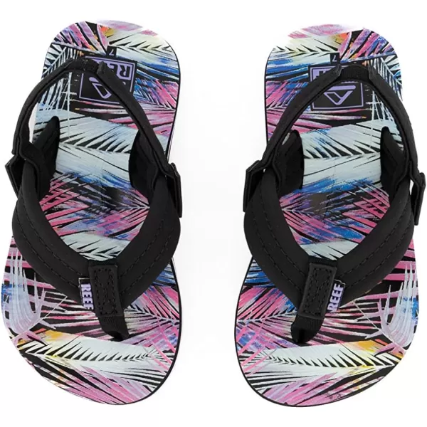 imageREEF ToddlerLittle Kid Ahi Beach Flip Flop Soft Cushion Footbed Water Friendly BackstrapPalm Fronds