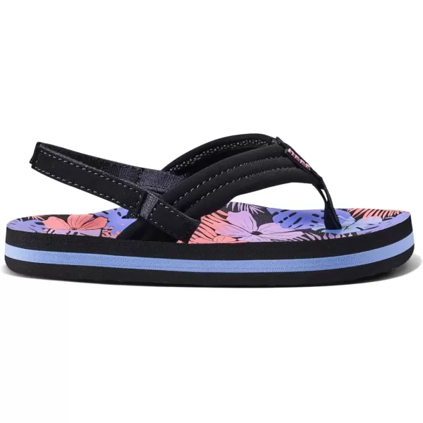 imageREEF ToddlerLittle Kid Ahi Beach Flip Flop Soft Cushion Footbed Water Friendly BackstrapPurple Fronds