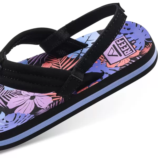 imageREEF ToddlerLittle Kid Ahi Beach Flip Flop Soft Cushion Footbed Water Friendly BackstrapPurple Fronds