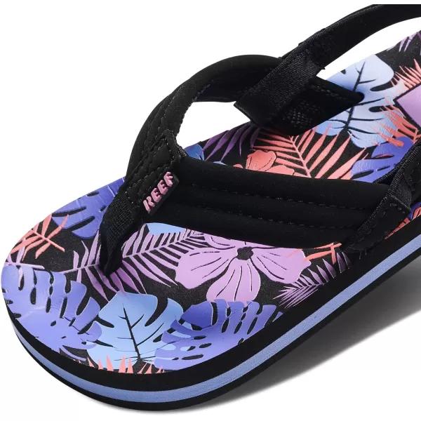 imageREEF ToddlerLittle Kid Ahi Beach Flip Flop Soft Cushion Footbed Water Friendly BackstrapPurple Fronds