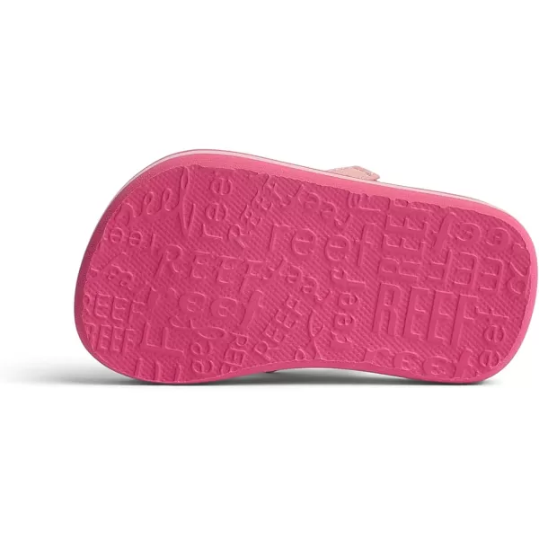 imageREEF ToddlerLittle Kid Ahi Beach Flip Flop Soft Cushion Footbed Water Friendly BackstrapRainbows and Clouds