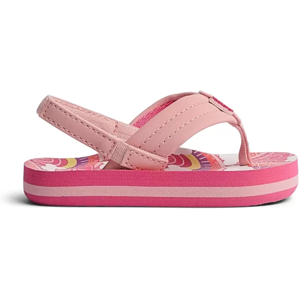 imageREEF ToddlerLittle Kid Ahi Beach Flip Flop Soft Cushion Footbed Water Friendly BackstrapRainbows and Clouds
