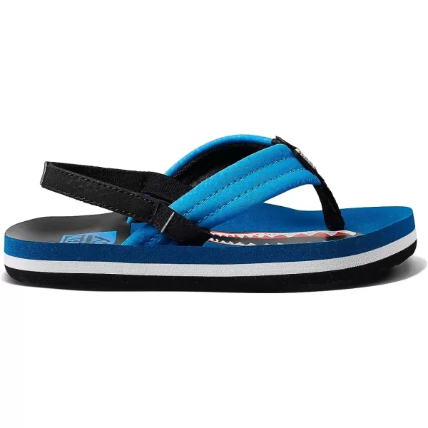 imageREEF ToddlerLittle Kid Ahi Beach Flip Flop Soft Cushion Footbed Water Friendly BackstrapSharky Ocean