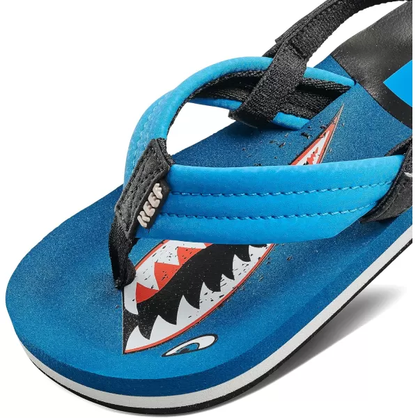 imageREEF ToddlerLittle Kid Ahi Beach Flip Flop Soft Cushion Footbed Water Friendly BackstrapSharky Ocean
