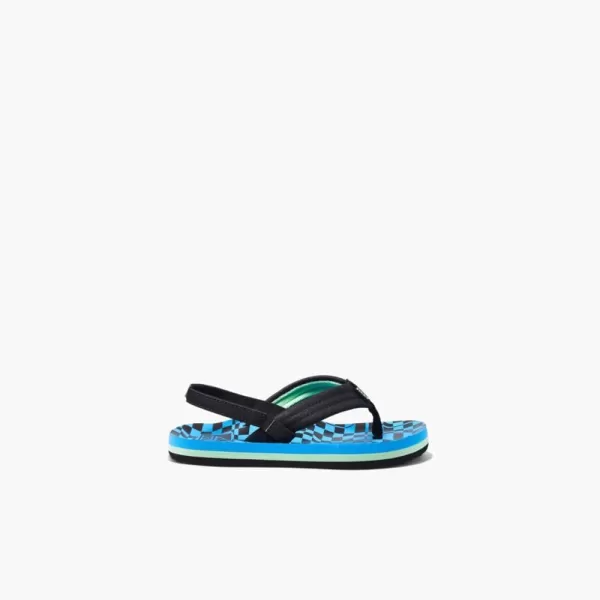 imageREEF ToddlerLittle Kid Ahi Beach Flip Flop Soft Cushion Footbed Water Friendly BackstrapSwell Checkers