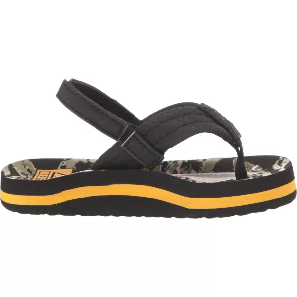 imageREEF ToddlerLittle Kid Ahi Beach Flip Flop Soft Cushion Footbed Water Friendly BackstrapTiger Shark