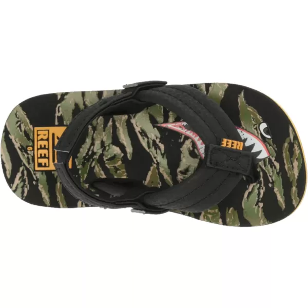 imageREEF ToddlerLittle Kid Ahi Beach Flip Flop Soft Cushion Footbed Water Friendly BackstrapTiger Shark