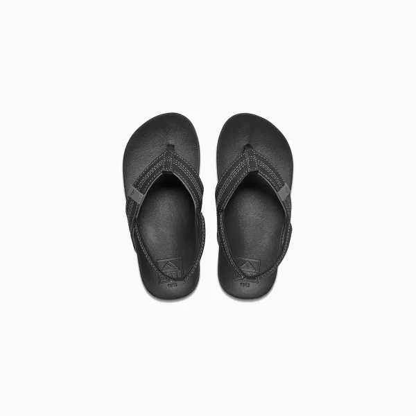 imageREEF ToddlerLittle Kid Cushion Phantom Flip Flop Ultra Soft Cushion Footbed BackstrapBlack