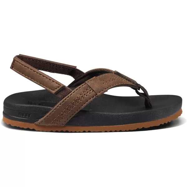 imageREEF ToddlerLittle Kid Cushion Phantom Flip Flop Ultra Soft Cushion Footbed BackstrapBlackBrown