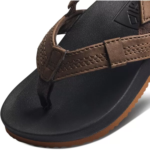 imageREEF ToddlerLittle Kid Cushion Phantom Flip Flop Ultra Soft Cushion Footbed BackstrapBlackBrown