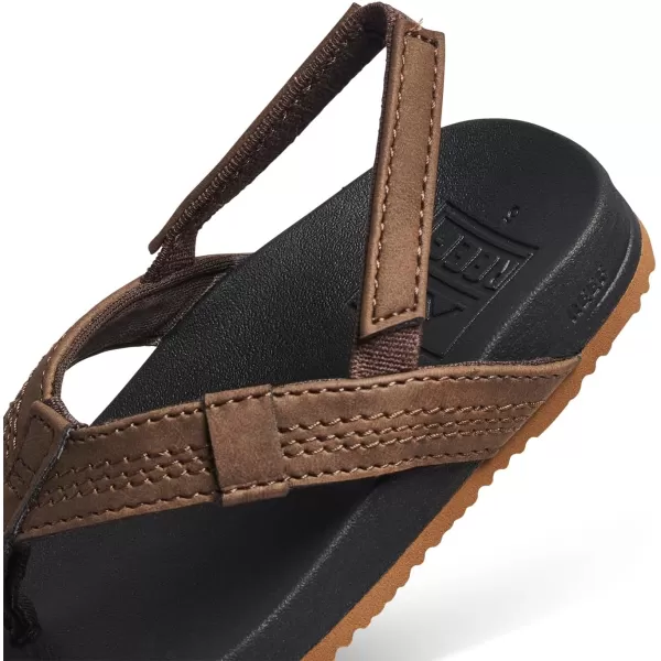 imageREEF ToddlerLittle Kid Cushion Phantom Flip Flop Ultra Soft Cushion Footbed BackstrapBlackBrown