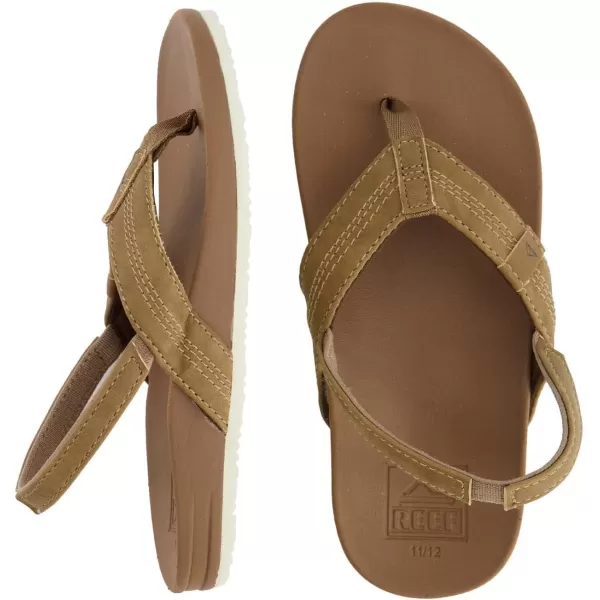 imageREEF ToddlerLittle Kid Cushion Phantom Flip Flop Ultra Soft Cushion Footbed BackstrapTan