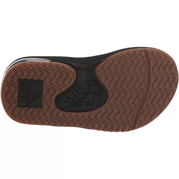 imageREEF ToddlerLittle Kid Fanning Flip Flop Arch Support Durable Outsole Water Friendly BackstrapBlackSilver