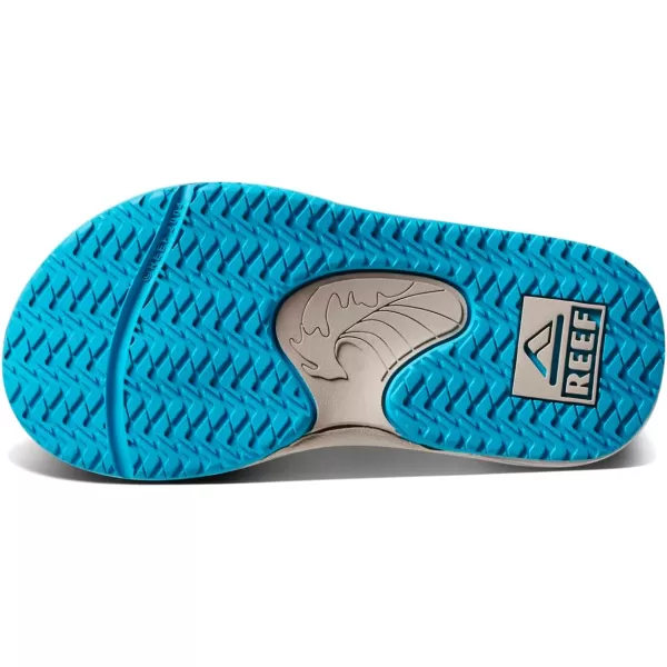 imageREEF ToddlerLittle Kid Fanning Flip Flop Arch Support Durable Outsole Water Friendly BackstrapGreyAquaOak