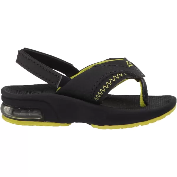 imageREEF ToddlerLittle Kid Fanning Flip Flop Arch Support Durable Outsole Water Friendly BackstrapLimeNavy