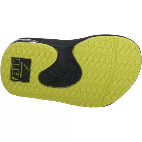 imageREEF ToddlerLittle Kid Fanning Flip Flop Arch Support Durable Outsole Water Friendly BackstrapLimeNavy