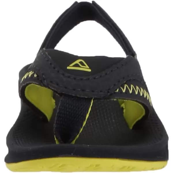 imageREEF ToddlerLittle Kid Fanning Flip Flop Arch Support Durable Outsole Water Friendly BackstrapLimeNavy