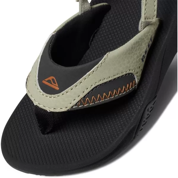 imageREEF ToddlerLittle Kid Fanning Flip Flop Arch Support Durable Outsole Water Friendly BackstrapOliveSudan