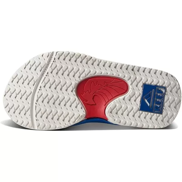 imageREEF ToddlerLittle Kid Fanning Flip Flop Arch Support Durable Outsole Water Friendly BackstrapRed White and Blue