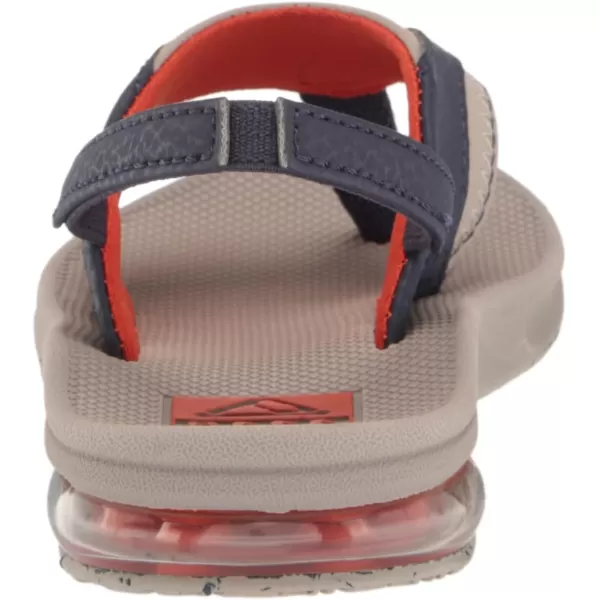 imageREEF ToddlerLittle Kid Fanning Flip Flop Arch Support Durable Outsole Water Friendly BackstrapTaupeNavy