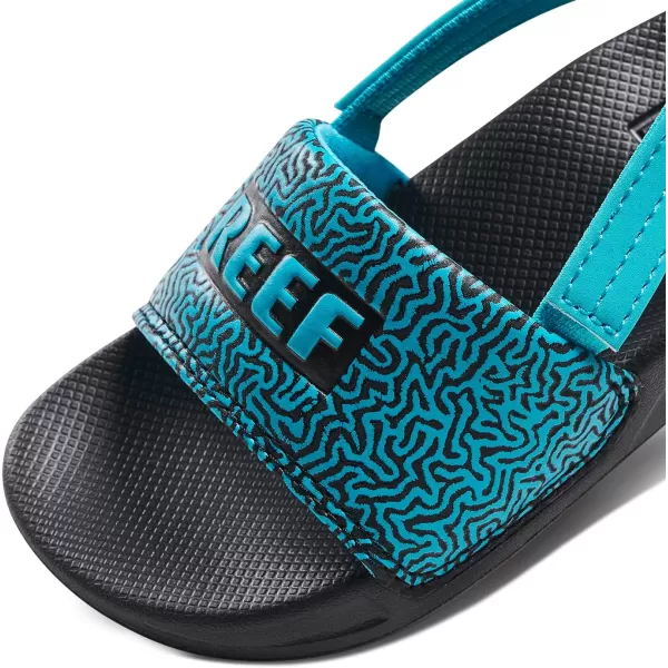 imageREEF ToddlerLittle Kid One Slide Sandal Lightweight ampamp Water Friendly BackstrapBlue Coral