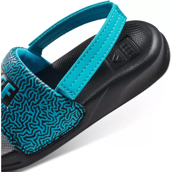 imageREEF ToddlerLittle Kid One Slide Sandal Lightweight ampamp Water Friendly BackstrapBlue Coral