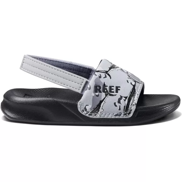imageREEF ToddlerLittle Kid One Slide Sandal Lightweight ampamp Water Friendly BackstrapGrey Camo Shark