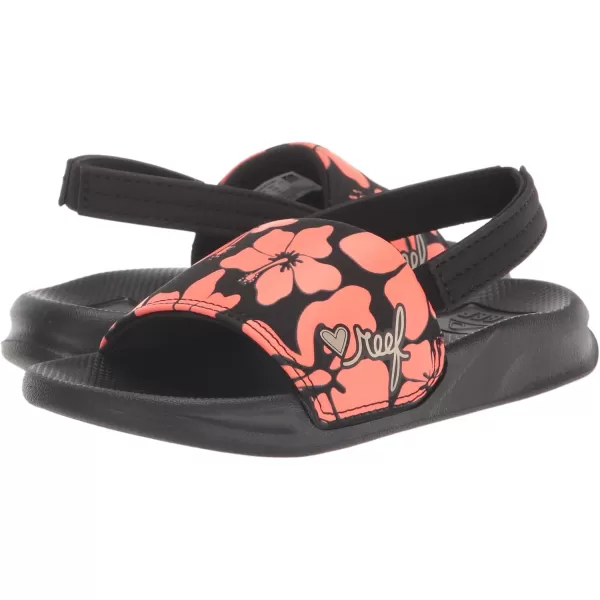 imageREEF ToddlerLittle Kid One Slide Sandal Lightweight ampamp Water Friendly BackstrapHibiscus Coral