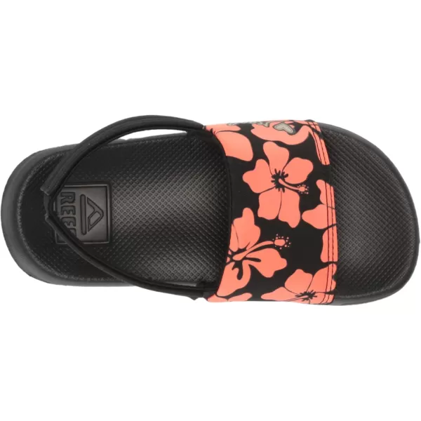 imageREEF ToddlerLittle Kid One Slide Sandal Lightweight ampamp Water Friendly BackstrapHibiscus Coral