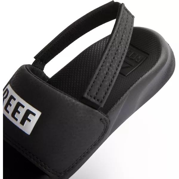 imageREEF ToddlerLittle Kid One Slide Sandal Lightweight ampamp Water Friendly BackstrapReef BlackWhite