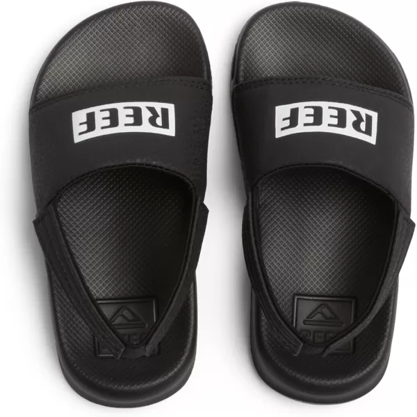 imageREEF ToddlerLittle Kid One Slide Sandal Lightweight ampamp Water Friendly BackstrapReef BlackWhite
