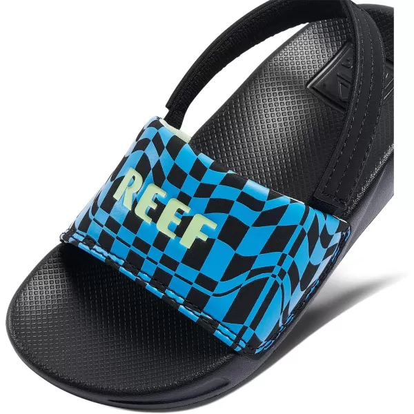 imageREEF ToddlerLittle Kid One Slide Sandal Lightweight ampamp Water Friendly BackstrapSwell Checkers