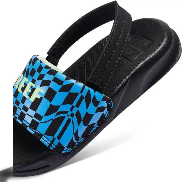 imageREEF ToddlerLittle Kid One Slide Sandal Lightweight ampamp Water Friendly BackstrapSwell Checkers