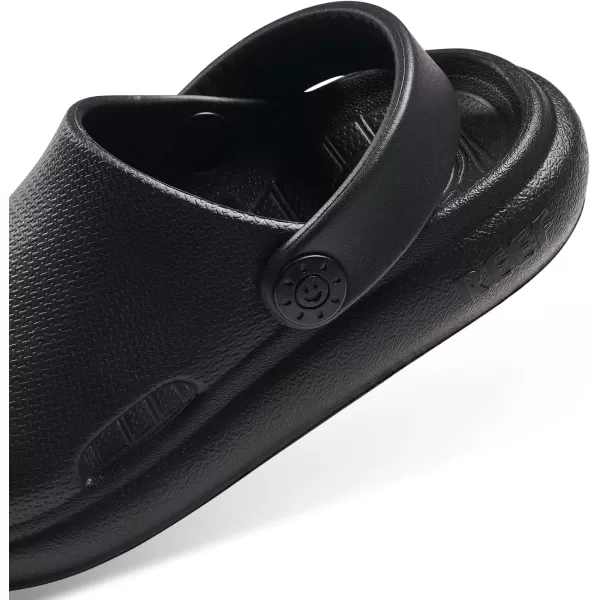 imageREEF ToddlerLittle Kid Rio Slide Sandal Super Soft Molded EVA Footbed Lightweight Water Friendly BackstrapBlack