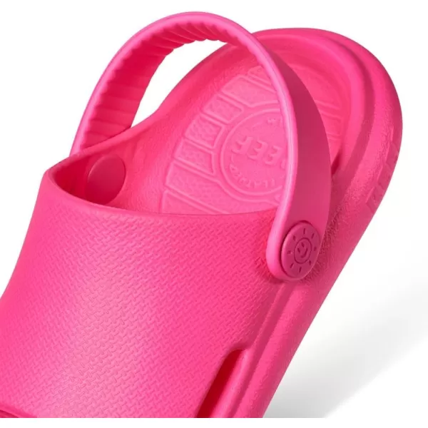 imageREEF ToddlerLittle Kid Rio Slide Sandal Super Soft Molded EVA Footbed Lightweight Water Friendly BackstrapHot Pink