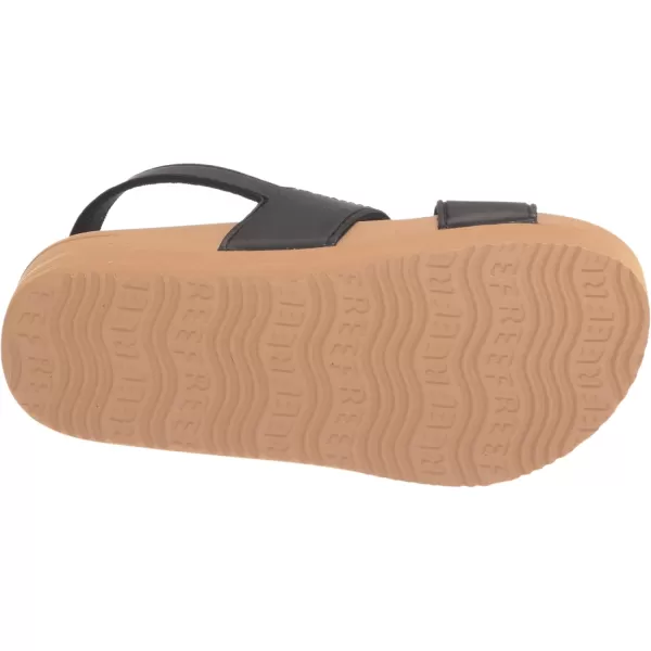imageREEF ToddlerLittle Kid Water Vista Platform Sandal Water Friendly Adjustable Velcro StrapBlackTan