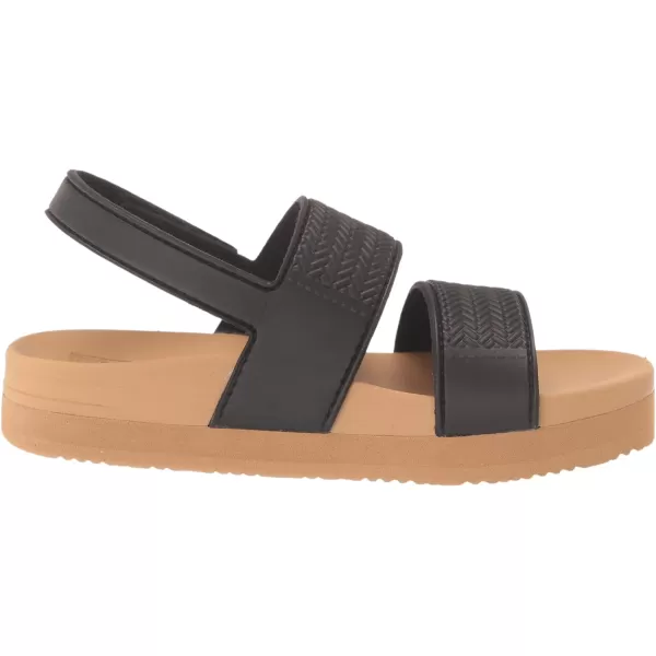 imageREEF ToddlerLittle Kid Water Vista Platform Sandal Water Friendly Adjustable Velcro StrapBlackTan