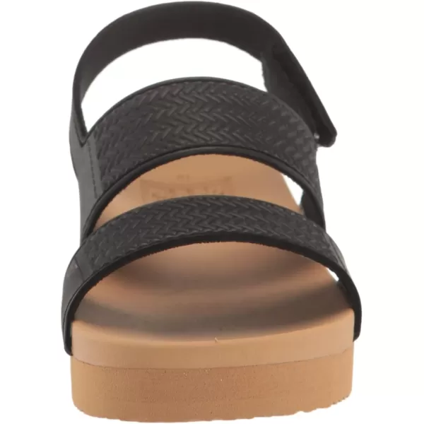 imageREEF ToddlerLittle Kid Water Vista Platform Sandal Water Friendly Adjustable Velcro StrapBlackTan