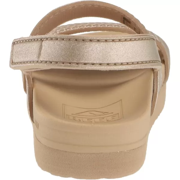 imageREEF ToddlerLittle Kid Water Vista Platform Sandal Water Friendly Adjustable Velcro StrapGolden Hour
