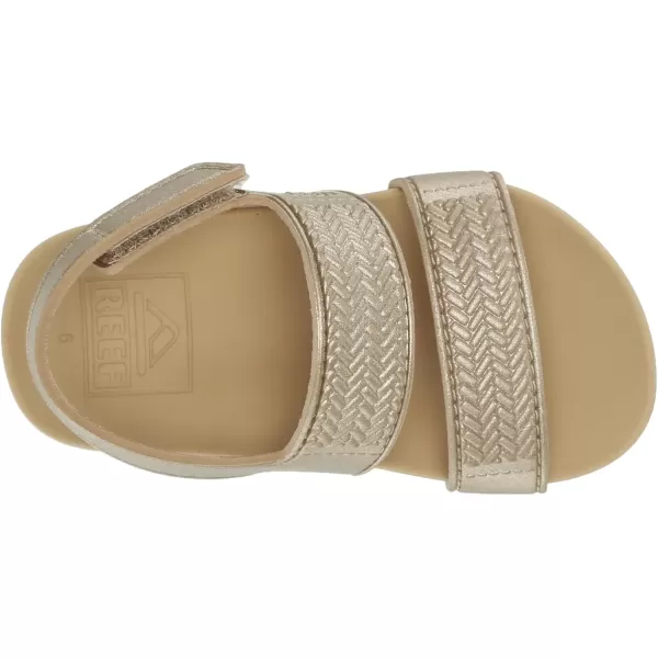 imageREEF ToddlerLittle Kid Water Vista Platform Sandal Water Friendly Adjustable Velcro StrapGolden Hour