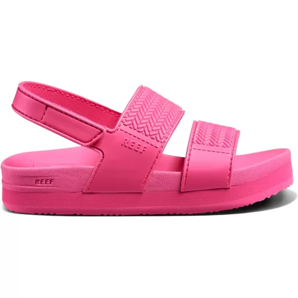 imageREEF ToddlerLittle Kid Water Vista Platform Sandal Water Friendly Adjustable Velcro StrapHot Pink
