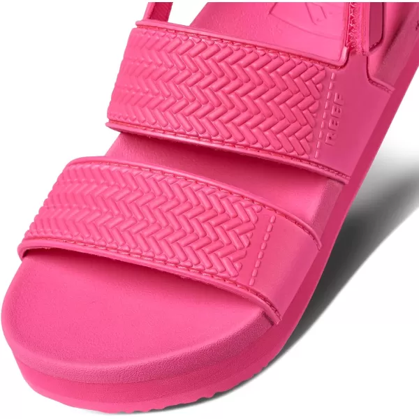 imageREEF ToddlerLittle Kid Water Vista Platform Sandal Water Friendly Adjustable Velcro StrapHot Pink